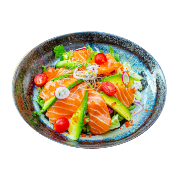 Salade au saumon et légumes